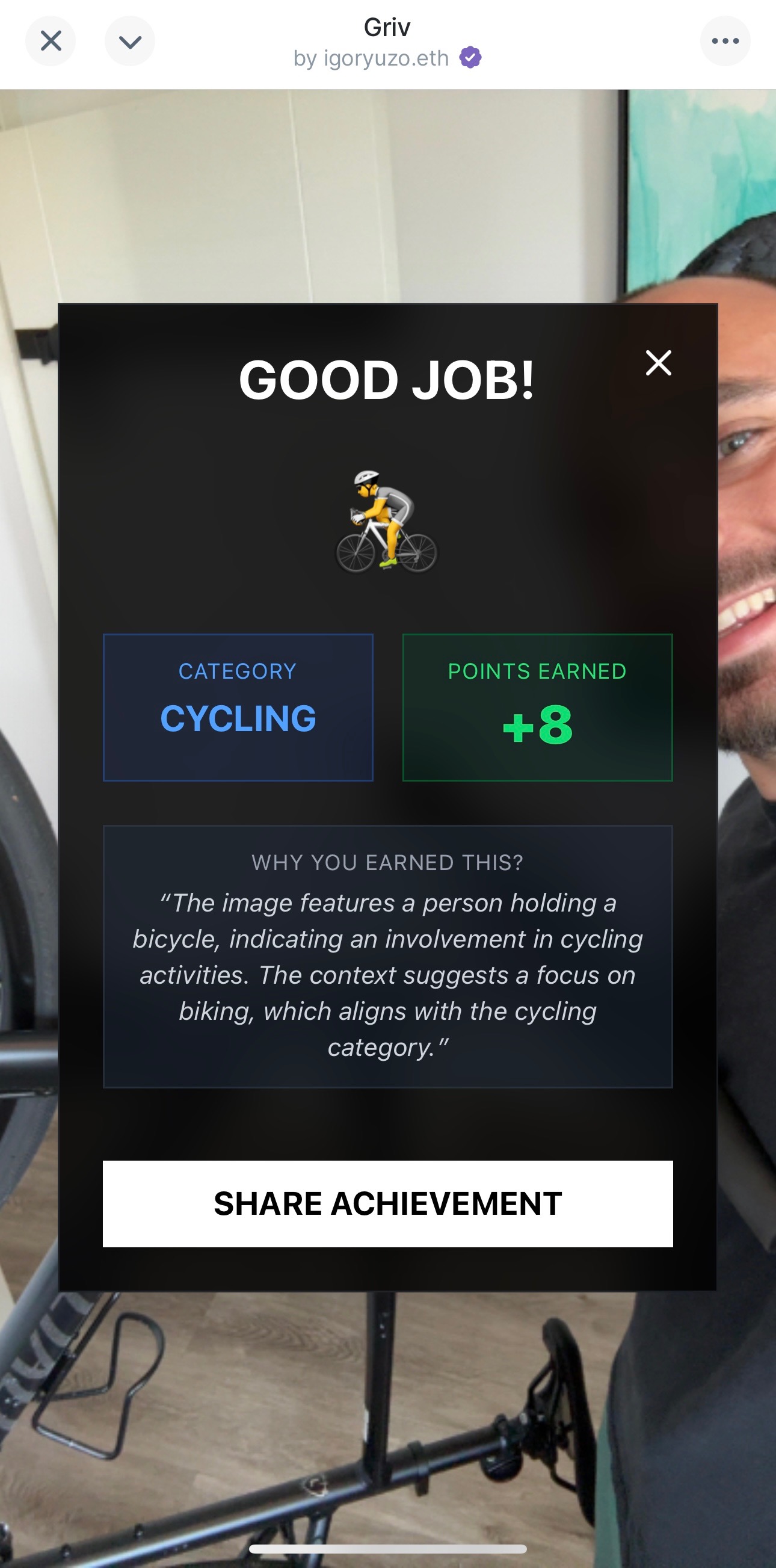 AI powered feedback and points